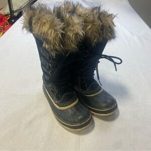 Sorel Women’s Joan Of Arctic Waterproof Winter Fur Boots - Black